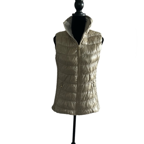 Calvin Klein Metallic Gold Down
Feather Puffer Vest Full Zip Quilt Women - Picture 1 of 10
